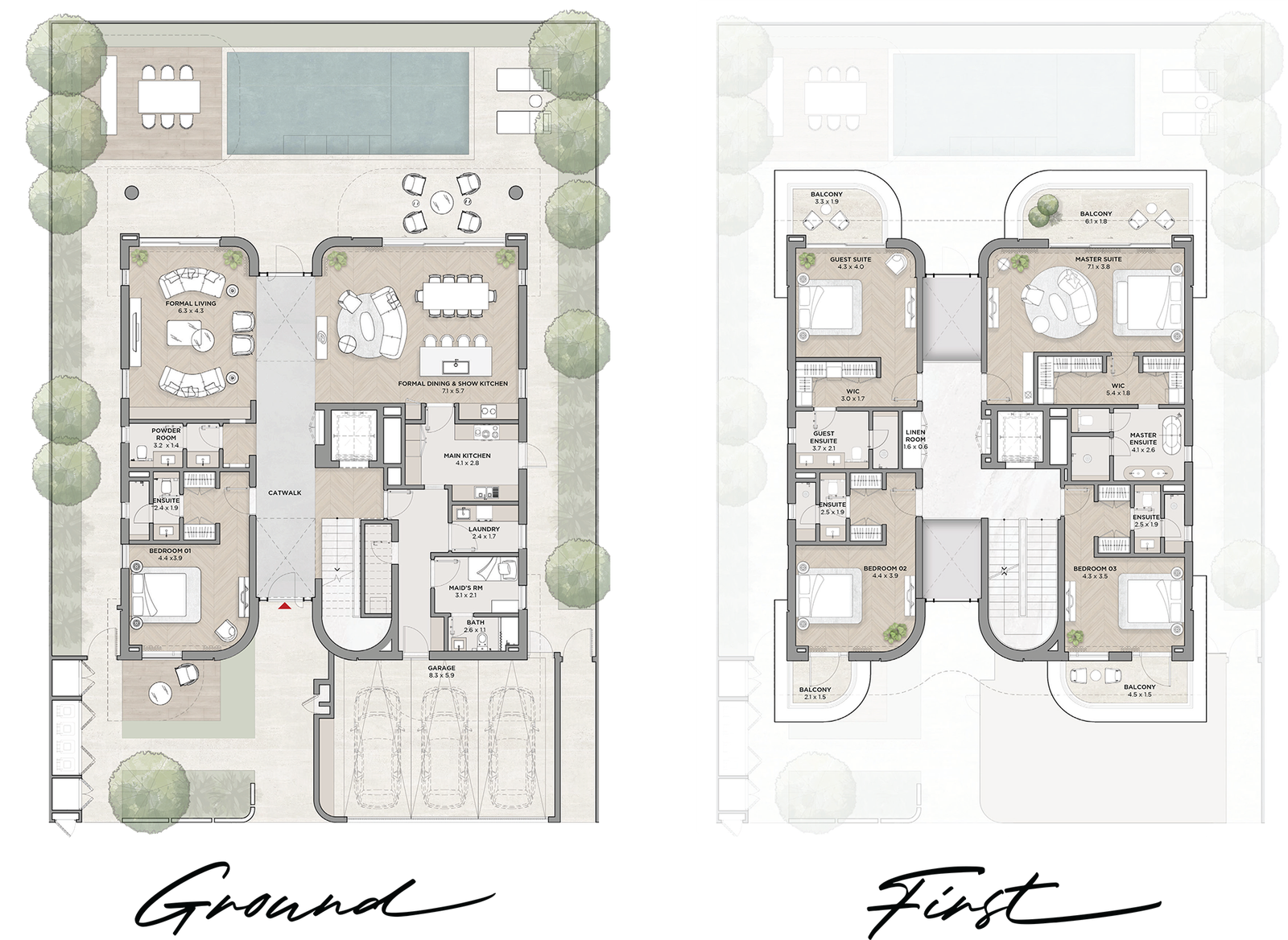Karl Lagerfeld Villas by Taraf Floorplan 5BR