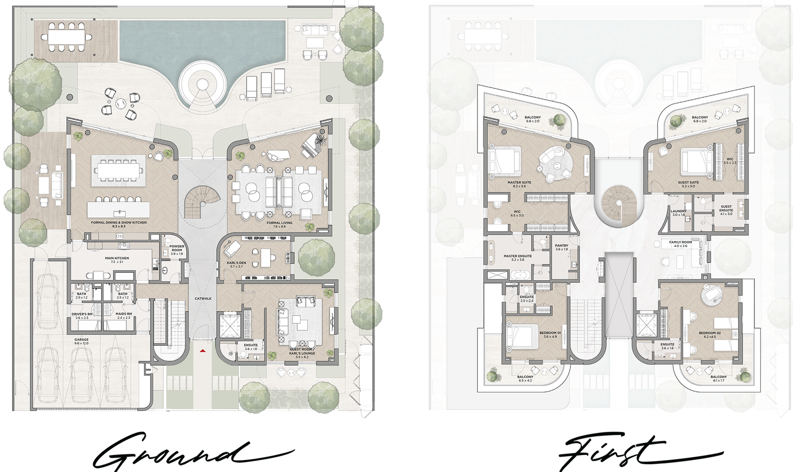 Karl Lagerfeld Villas by Taraf Floorplan 6BR