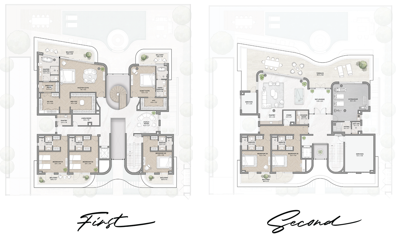 Karl Lagerfeld Villas by Taraf Floorplan 7BR 1 1